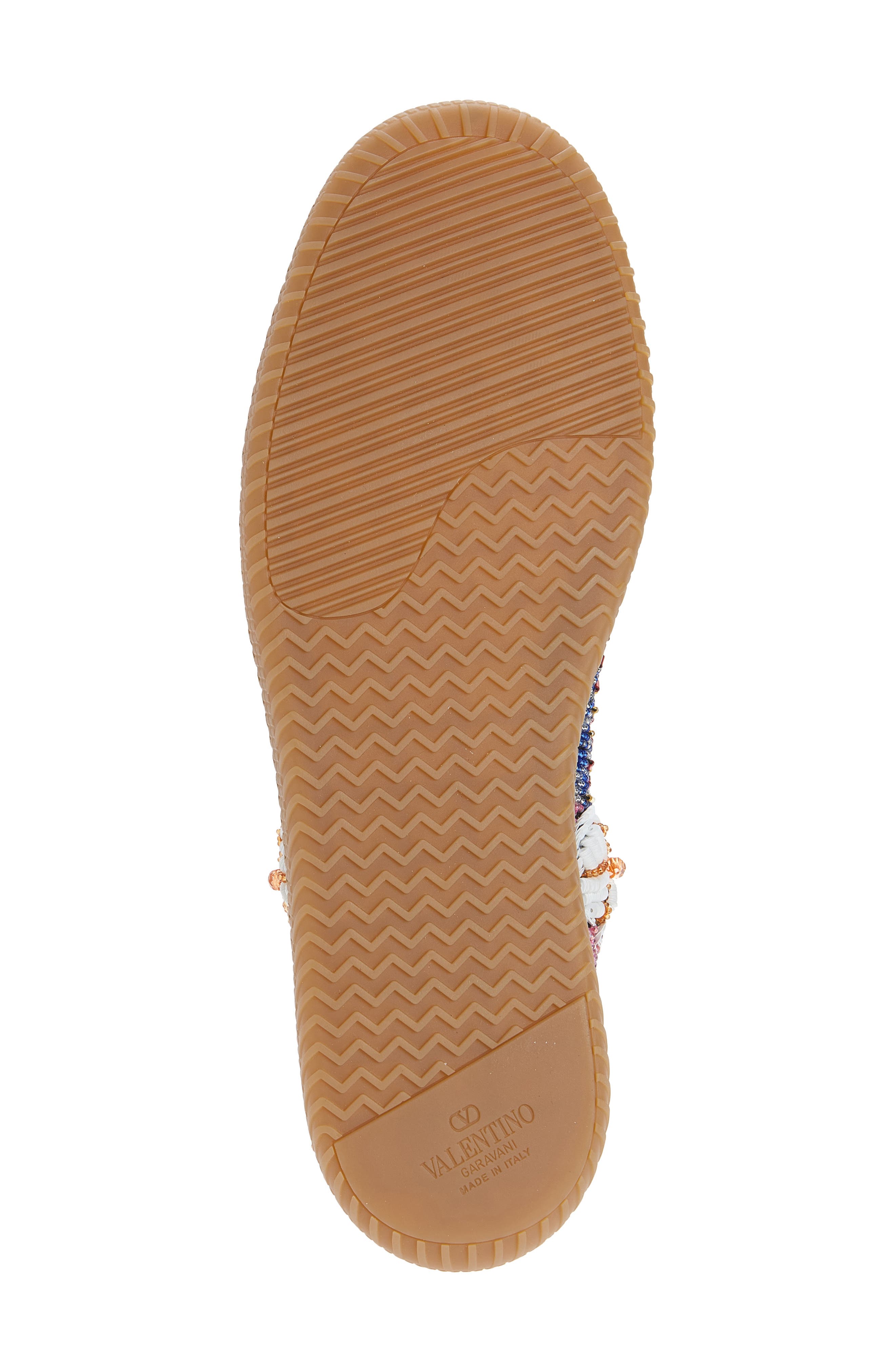 Valentino Garavani Cosmatesque Sequins & Floral Embroidery Sneaker, Alternate, color, Blue Multi