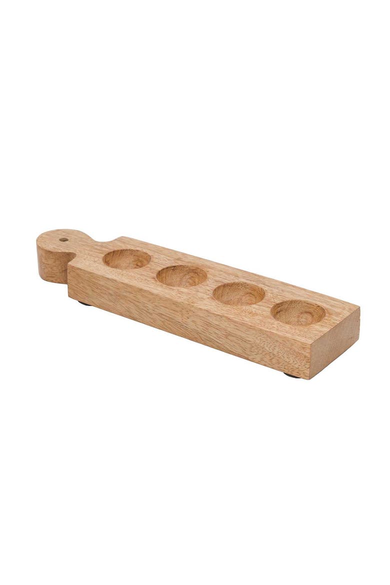 Wooden 4-Section Egg Holder, Main, color, Brown