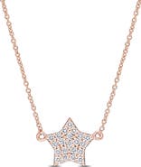 Julianna B. Diamond Clustered Star Necklace 14k Rose Gold