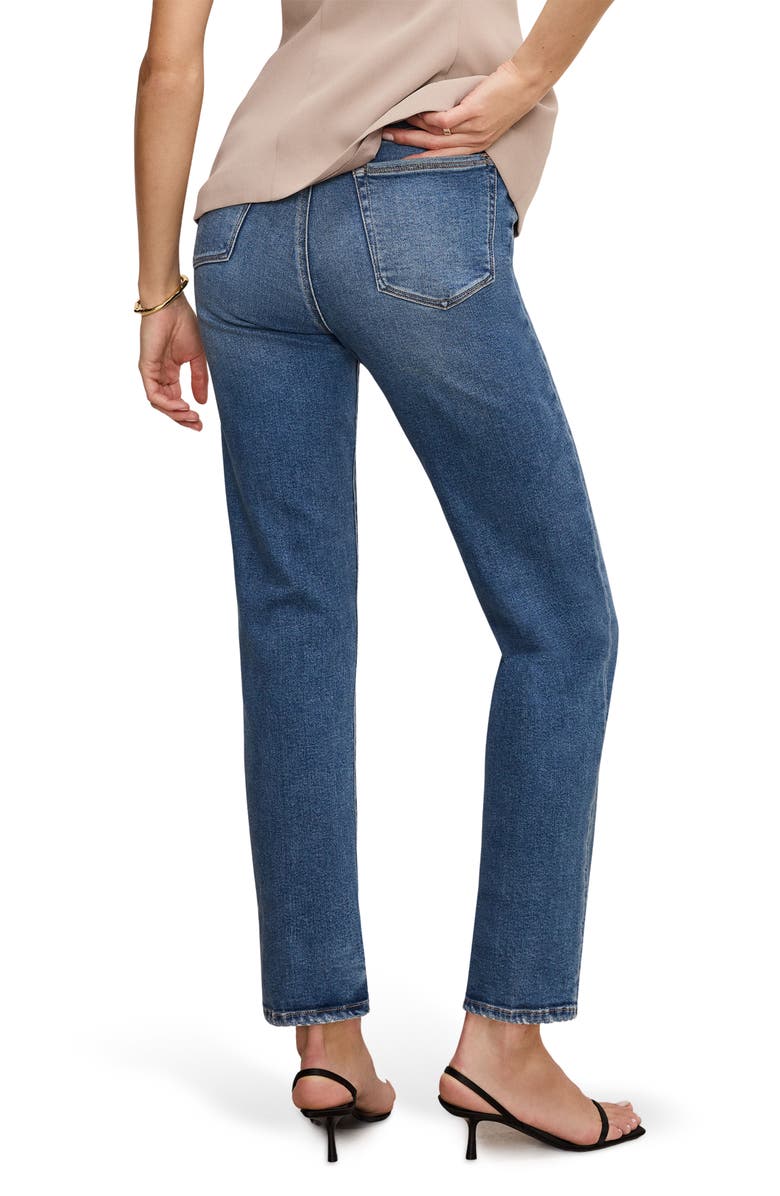 Good American Good Boy High Waist Ankle Straight Leg Jeans, Alternate, color, Indigo871