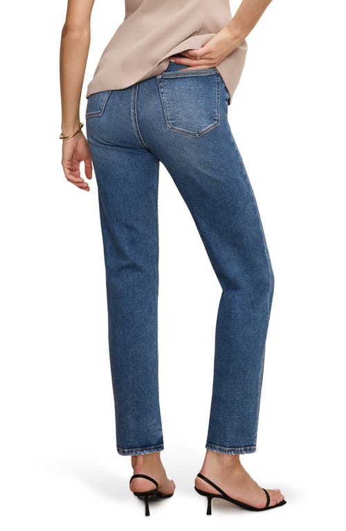 GOOD AMERICAN GOOD AMERICAN GOOD BOY HIGH WAIST ANKLE STRAIGHT LEG JEANS