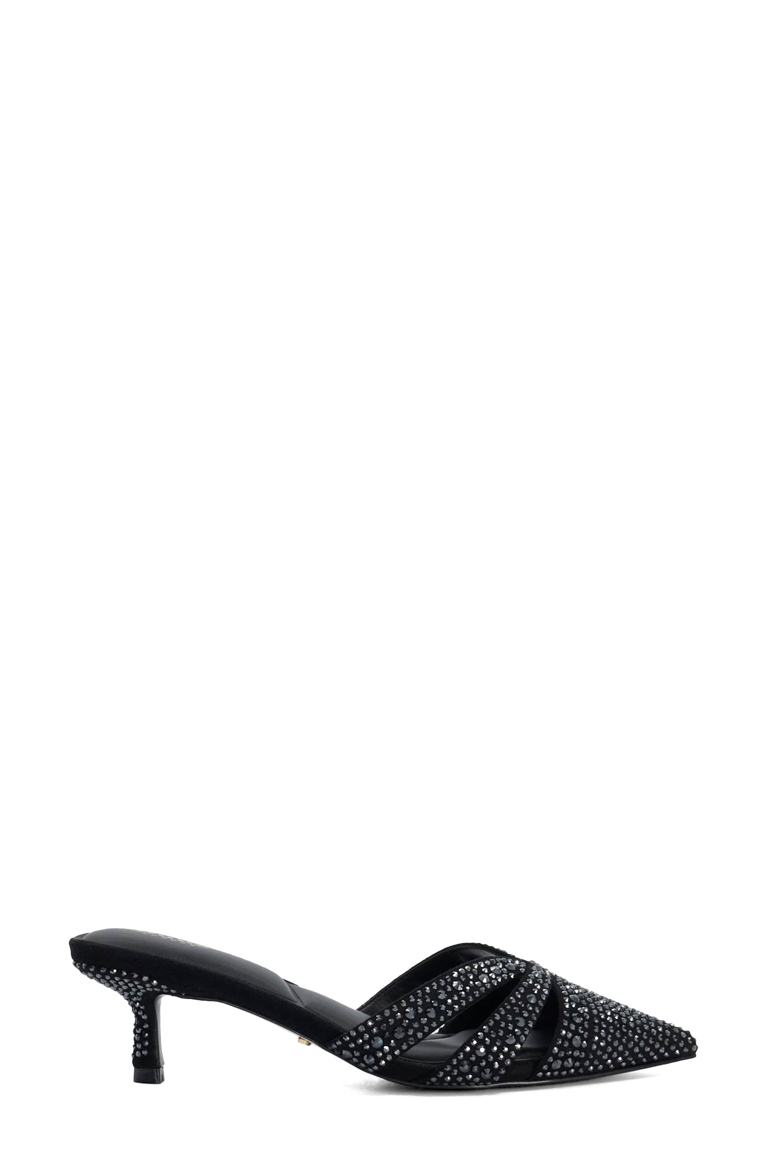 Dune London Calla Pointed Toe Kitten Heel Mule, Alternate, color, 