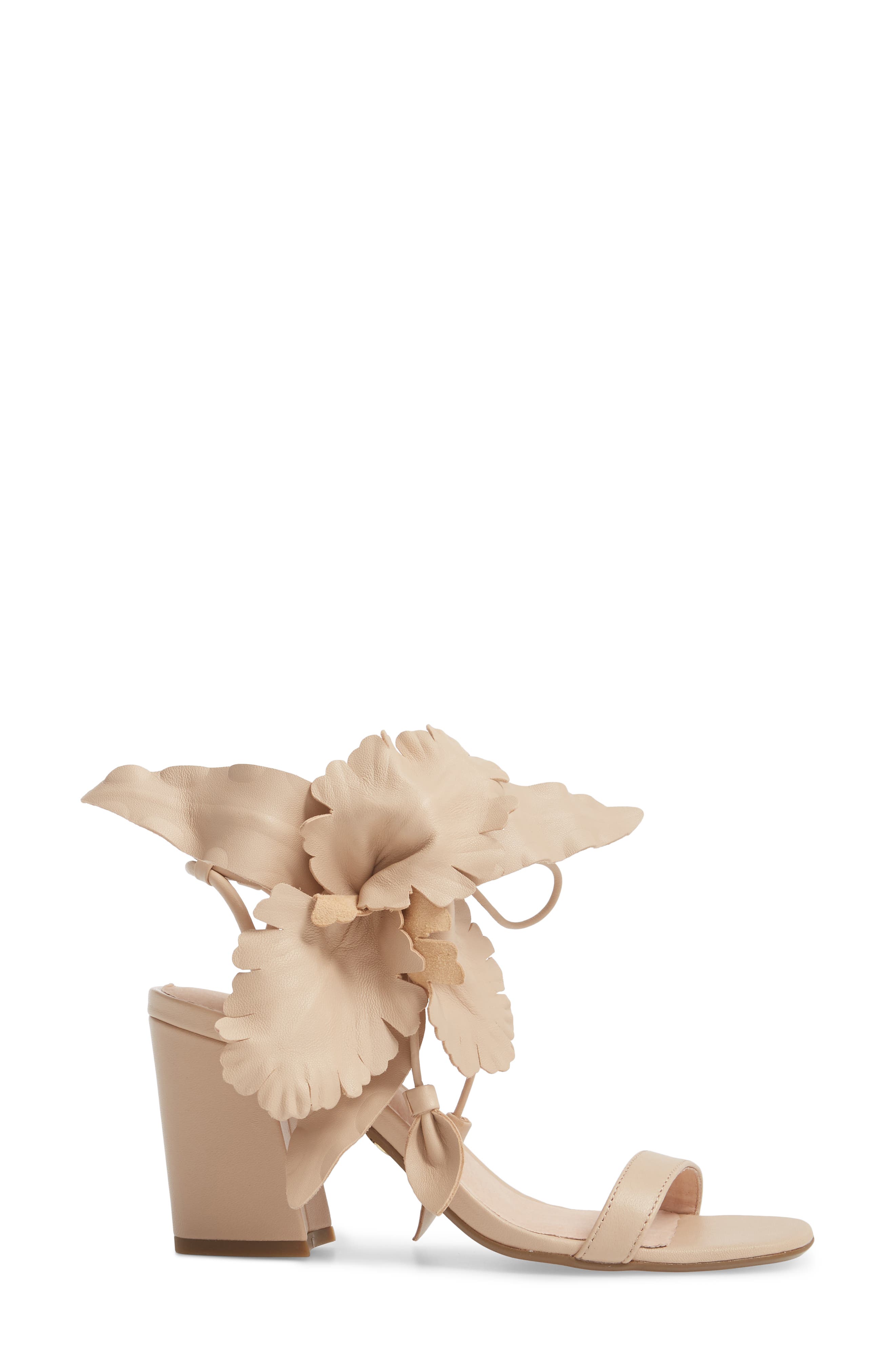 Hibiscus Sandal, Alternate, color, NUDE LEATHER