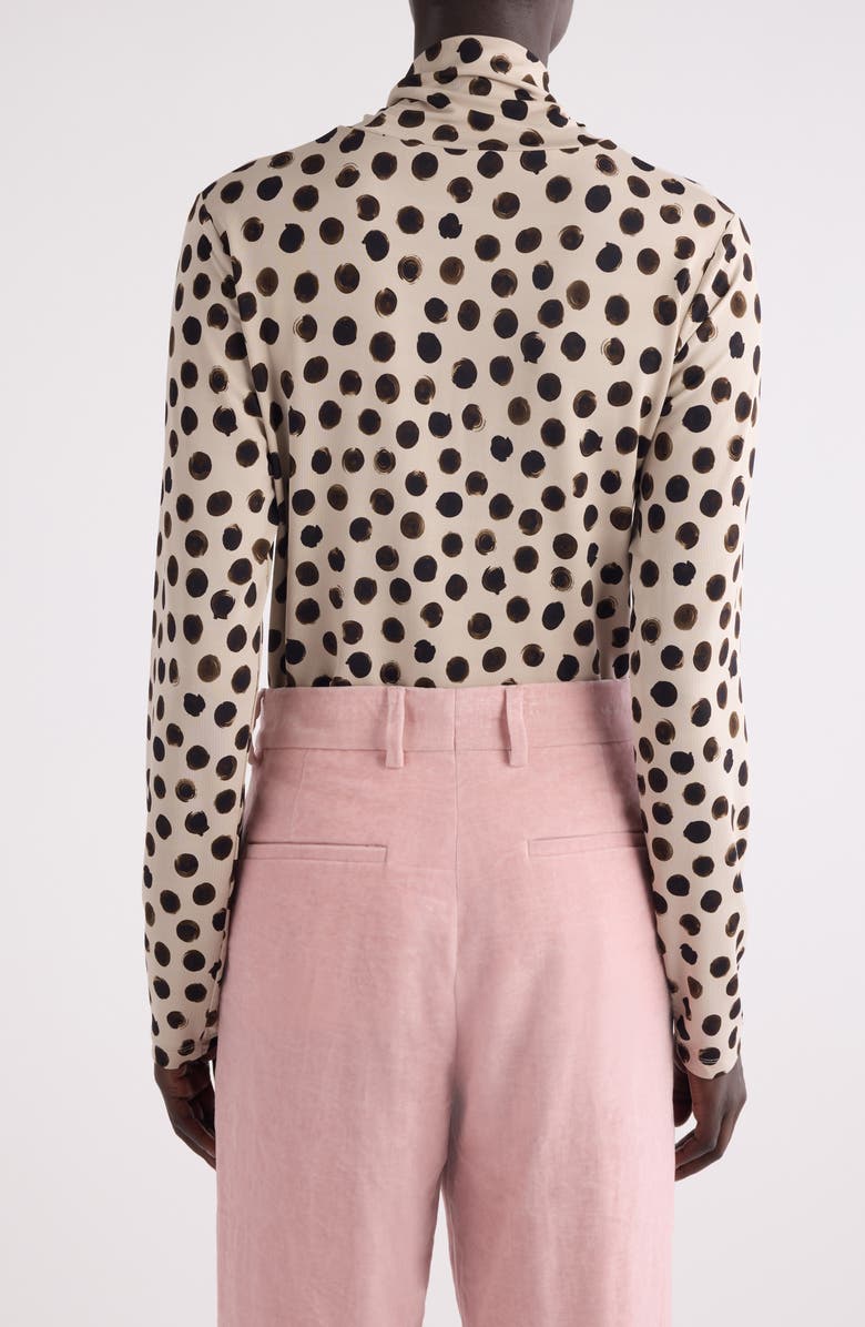 Dries Van Noten Hoske Polka Dot Turtleneck Top, Alternate, color, 
