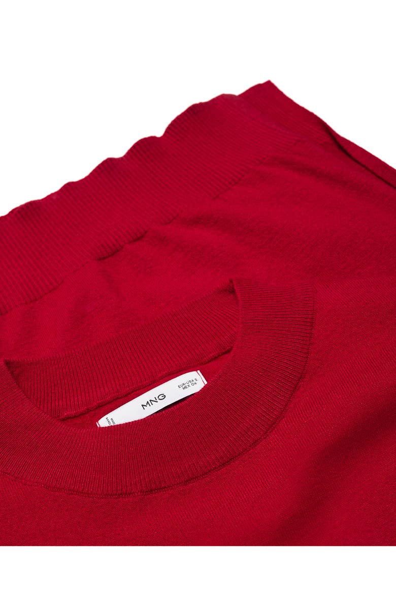 MANGO Long Sleeve Sweater Dress, Alternate, color, Red