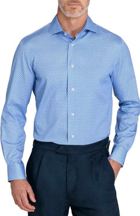 Wythe Diamond Cotton Twill Dress Shirt