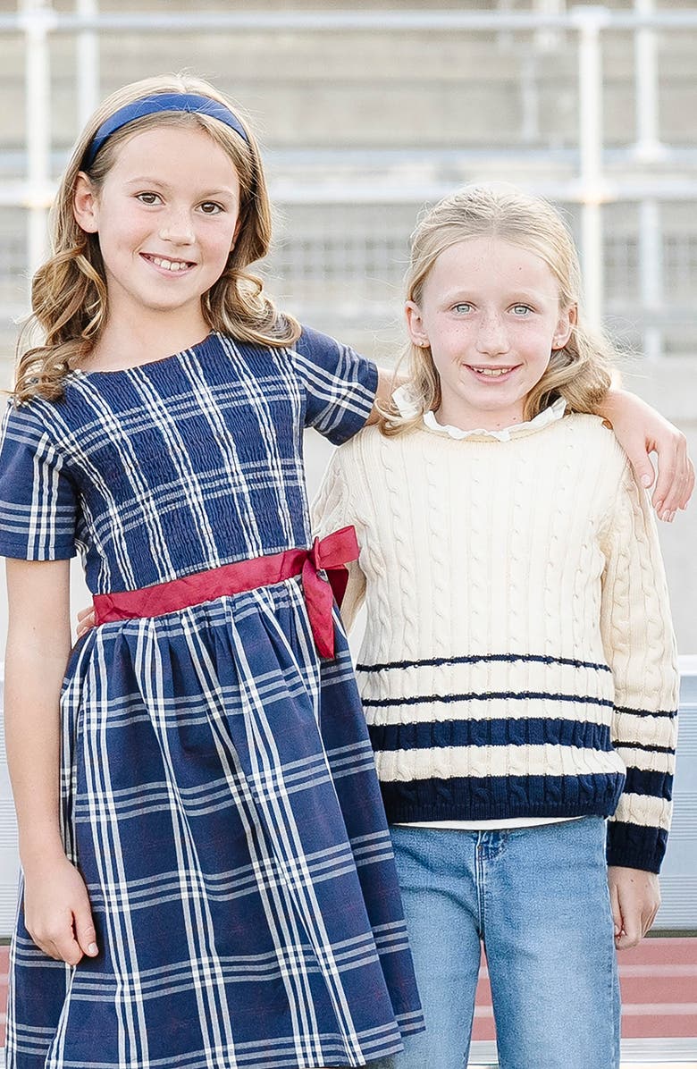 Hope & Henry Kids' Organic Roll Neck Cable Sweater, Alternate, color, Ivory Cable