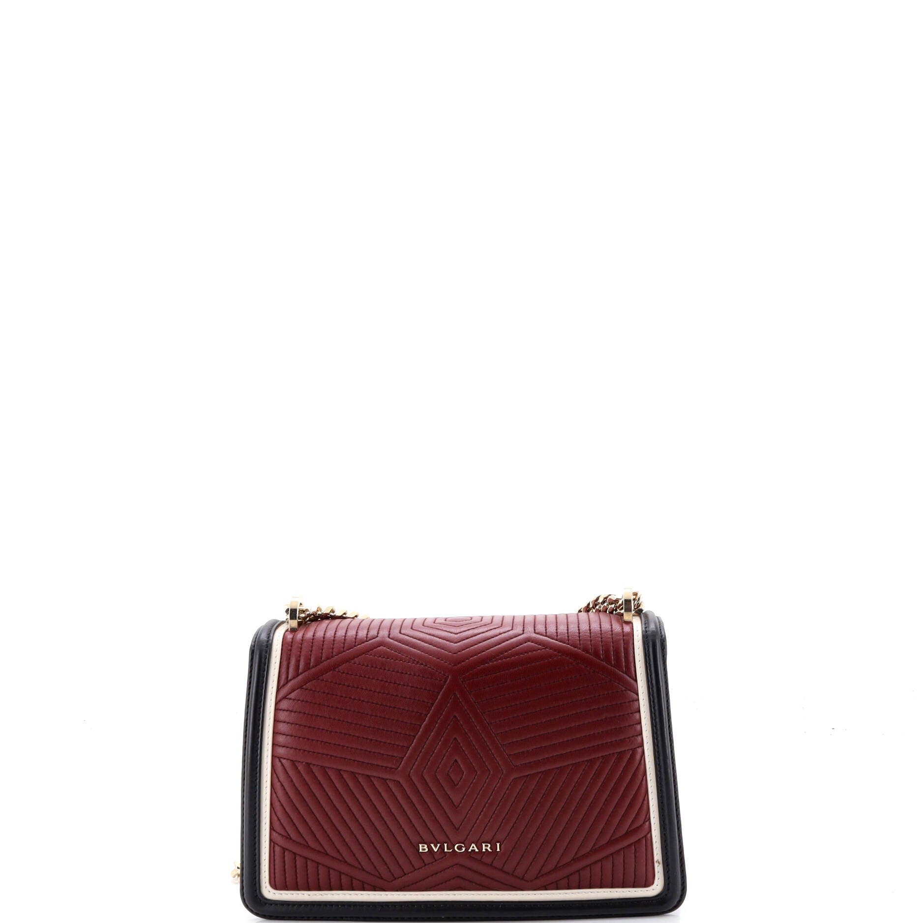 Serpenti Forever Shoulder Bag Quilted Leather Small, Alternate, color, Burgundy