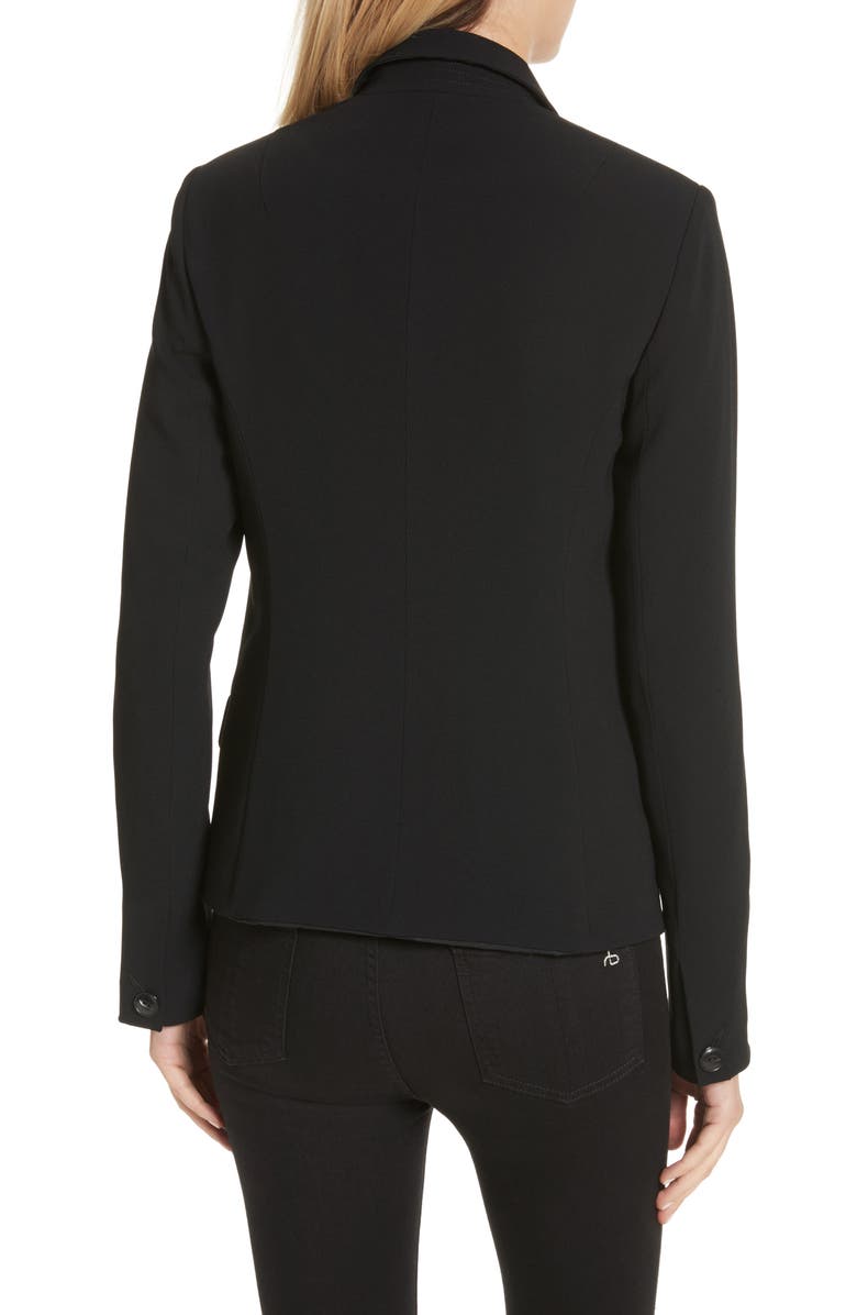 rag & bone Slade Wool Blazer, Alternate, color, Blk