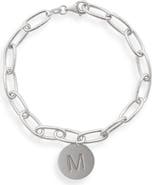 MESHMERISE Initial Disc Charm Bracelet