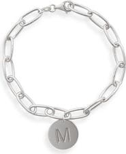 MESHMERISE Initial Disc Charm Bracelet