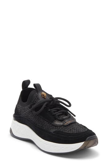 Kurt Geiger London Kensington Knit Sneaker In Black