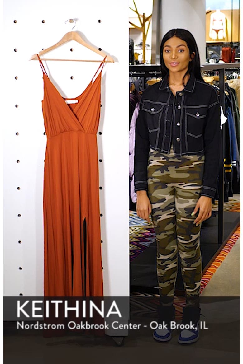 Surplice Neck Knit Maxi Dress video