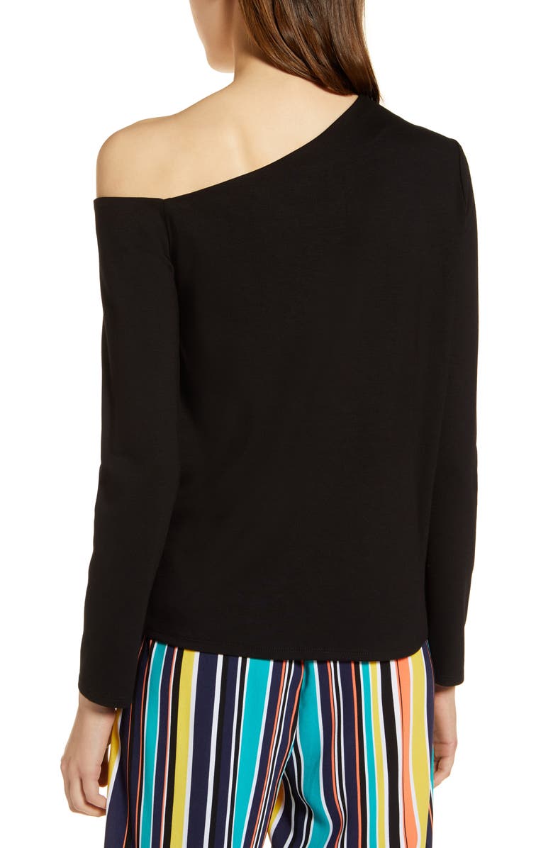 Halogen<sup>®</sup> One-Shoulder Knit Tee, Alternate, color,