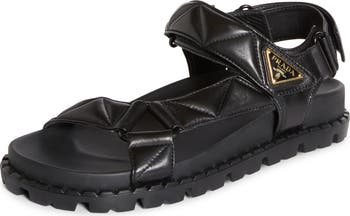 【PRADA】SANDAL Cloudbust Thunder sandals in black - Prada | Mytheresa
