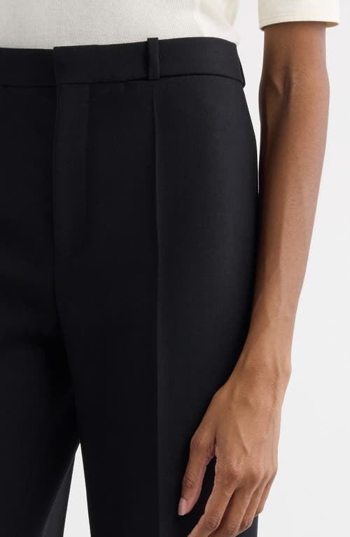 Chloé Broken-heel Low-rise Stretch-wool Pants In Nightfall Green