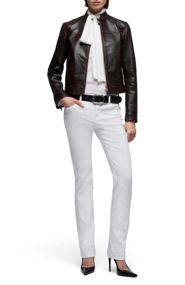 7 For All Mankind The Slim Skinny Leg Jeans, Alternate, color, Pure White