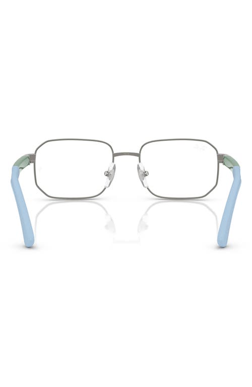 Ray Ban Ray-ban Kids' 48mm Irregular Optical Glasses In Metallic