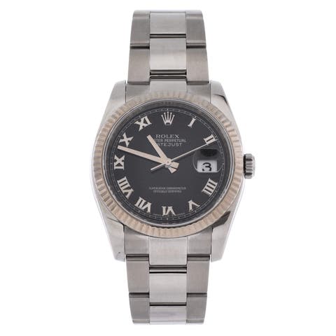 Oyster Perpetual Datejust Automatic Watch Stainless Steel and White Gold 36