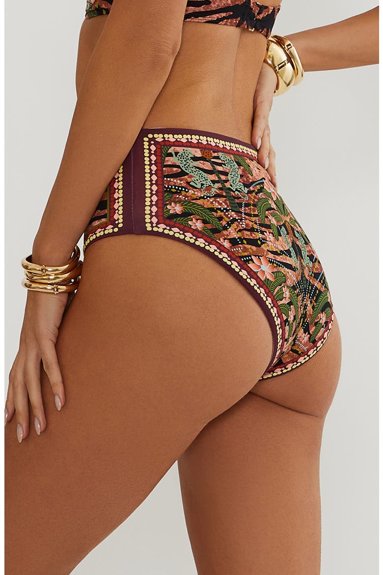 Marcella High Waist Bikini Bottoms, Alternate, color, DEEP JUNGLE