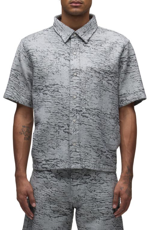 Hudson Jeans Crop Short Sleeve Snap Front Shirt