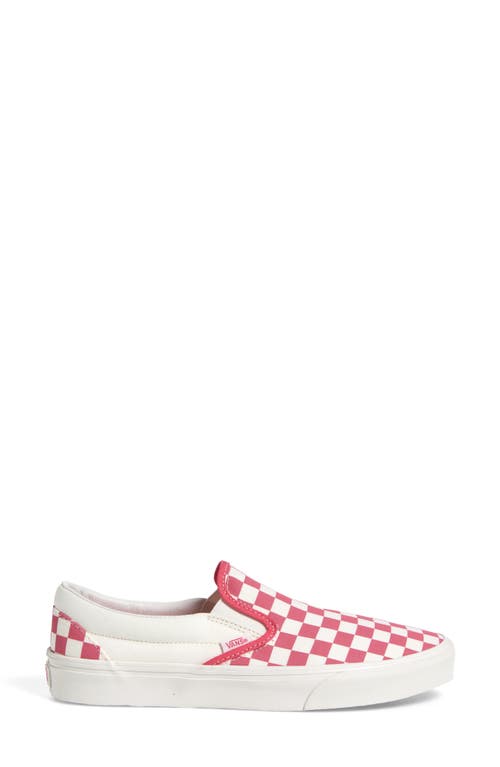 Vans Classic Slip On Sneakers Checkerboard Rhinestone Red In Red