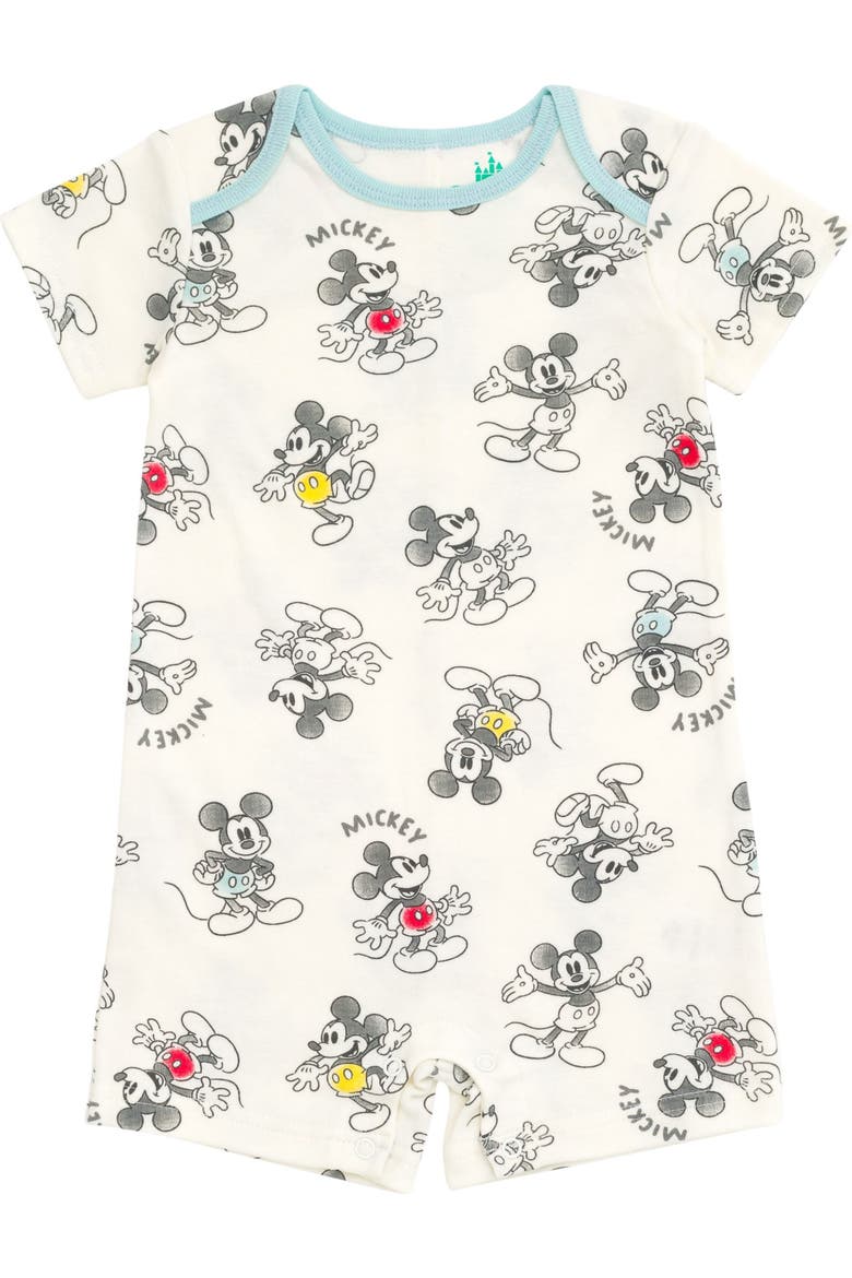 Mickey Mouse 2-Pack One Piece Rompers, Alternate, color, Mickey Blue White