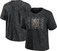 FANATICS Women's Fanatics  Black Vegas Golden Knights Faded Wash T-Shirt