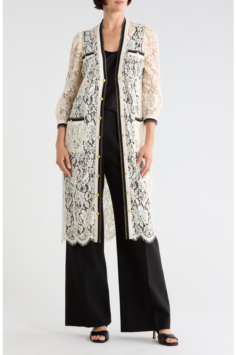 Whisper Lace Cardigan Dress, Main, color, ECRU