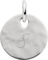Monica Vinader Engravable Hammered Pendant Charm