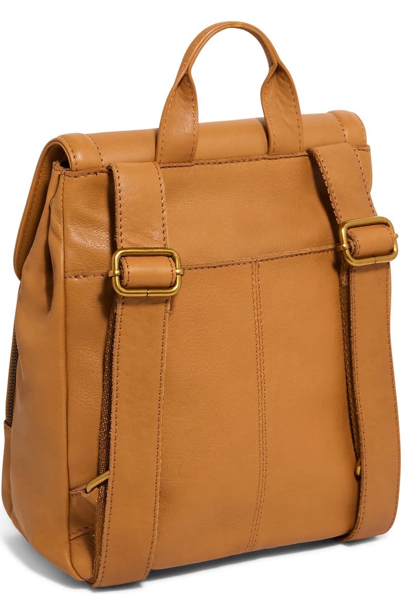 AMERICAN LEATHER CO. Marino Leather Backpack, Alternate, color, Cafe Latte