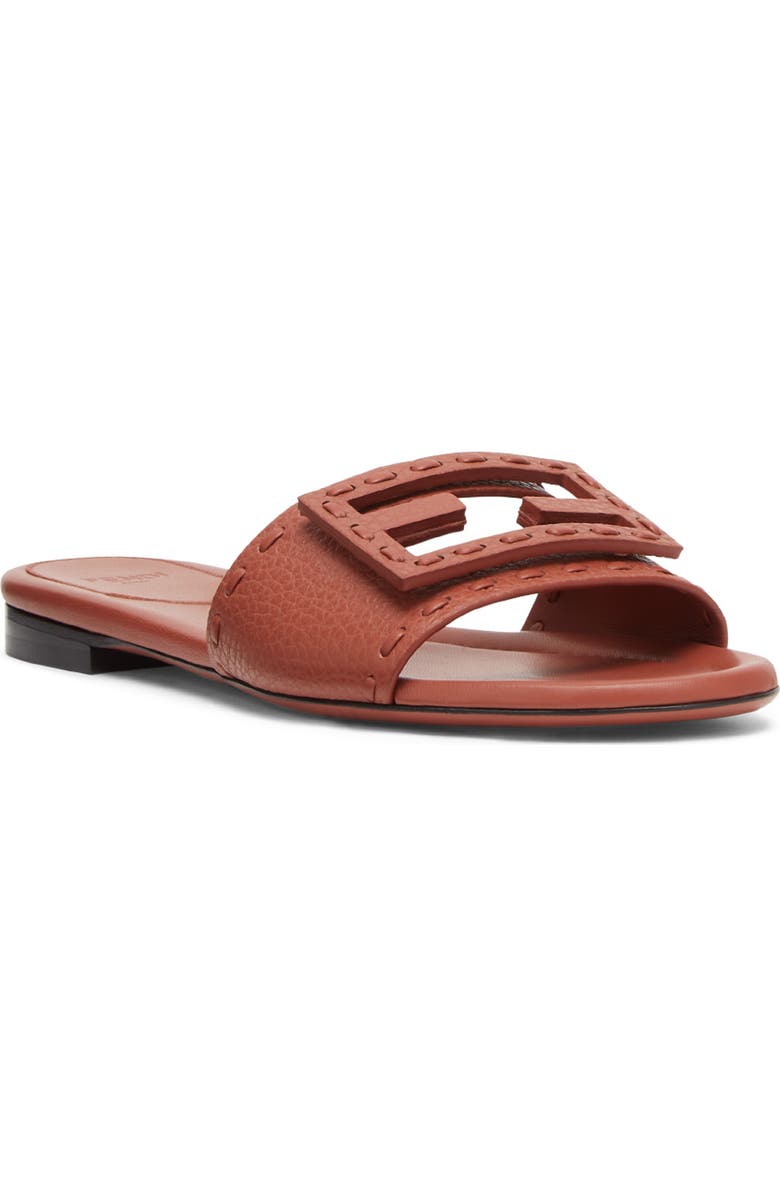 Fendi Signature Slide Sandal, Main, color, Sienna/ Sienna Sienna