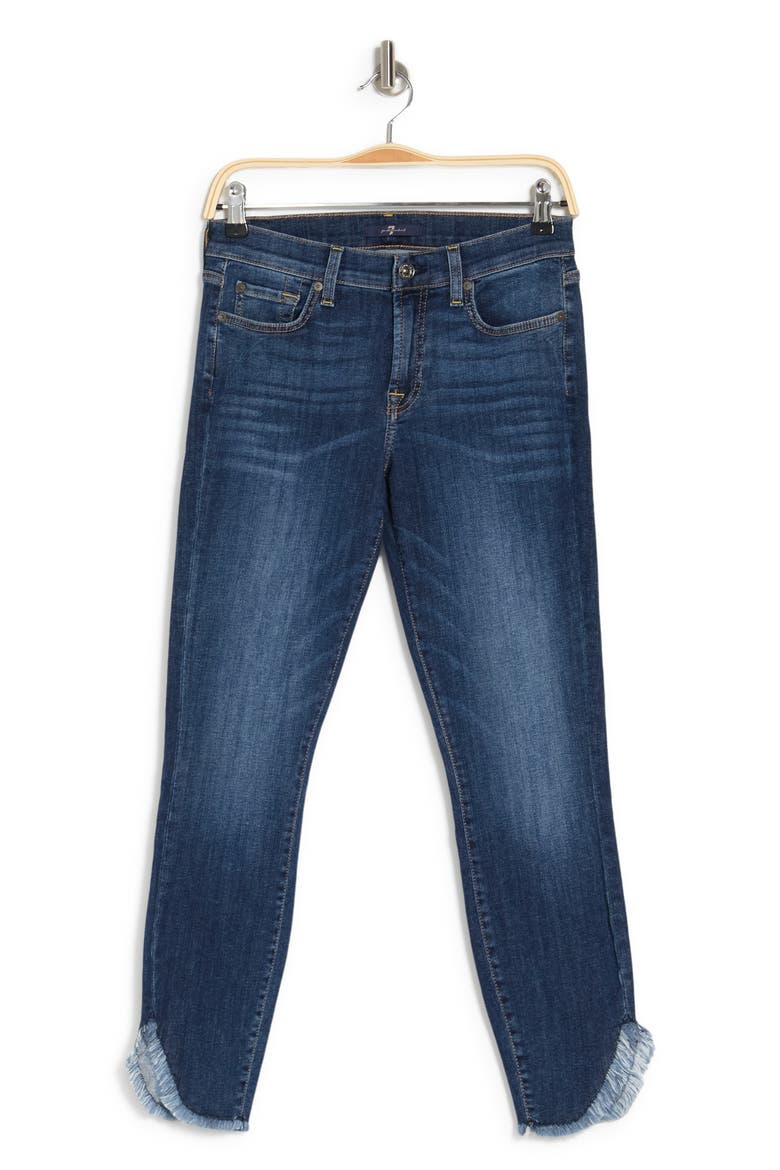 Gwen Frayed Ankle Crop Tulip Hem Skinny Jeans, Alternate, color, TERRACEDES