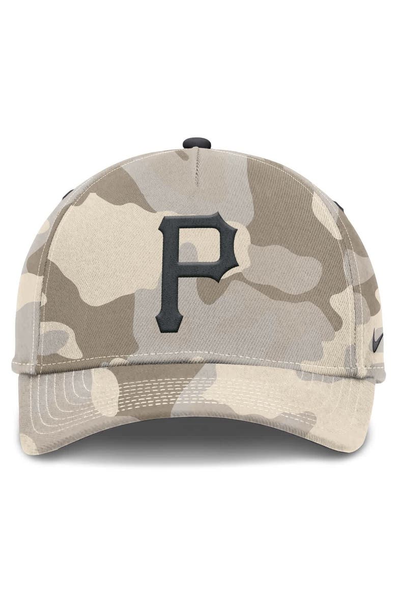 Nike Men's Nike Natural Pittsburgh Pirates Camo Pack Rise Adjustable Hat, Alternate, color, Natural