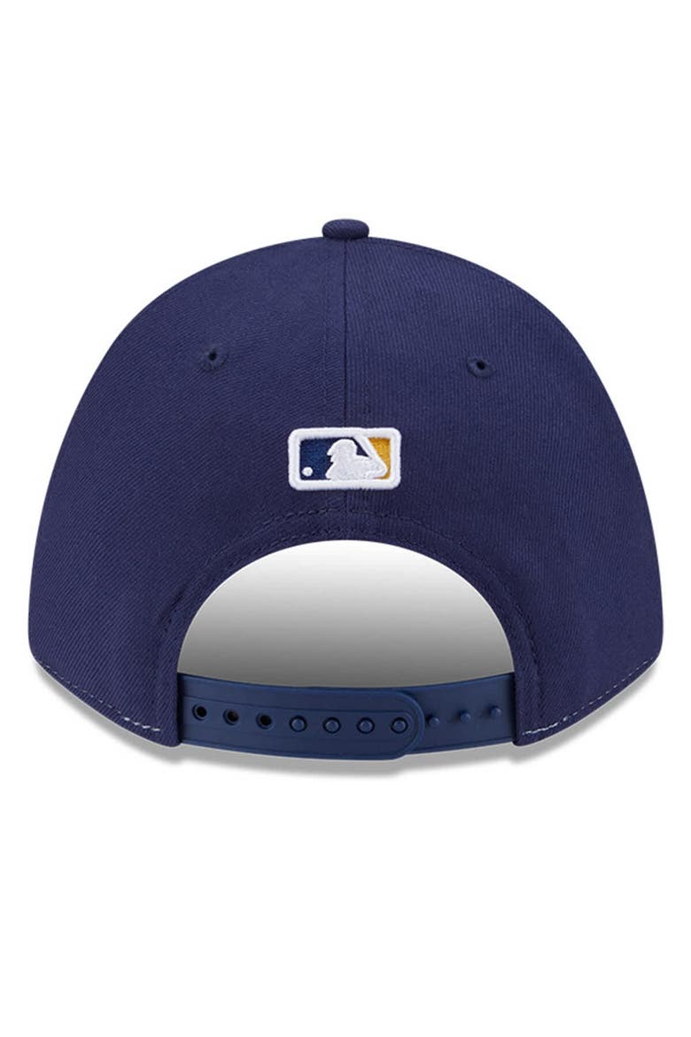 Men's New Era  Gold/Navy Milwaukee Brewers Player Replica 9FORTY Adjustable Hat, Alternate, color, Gold