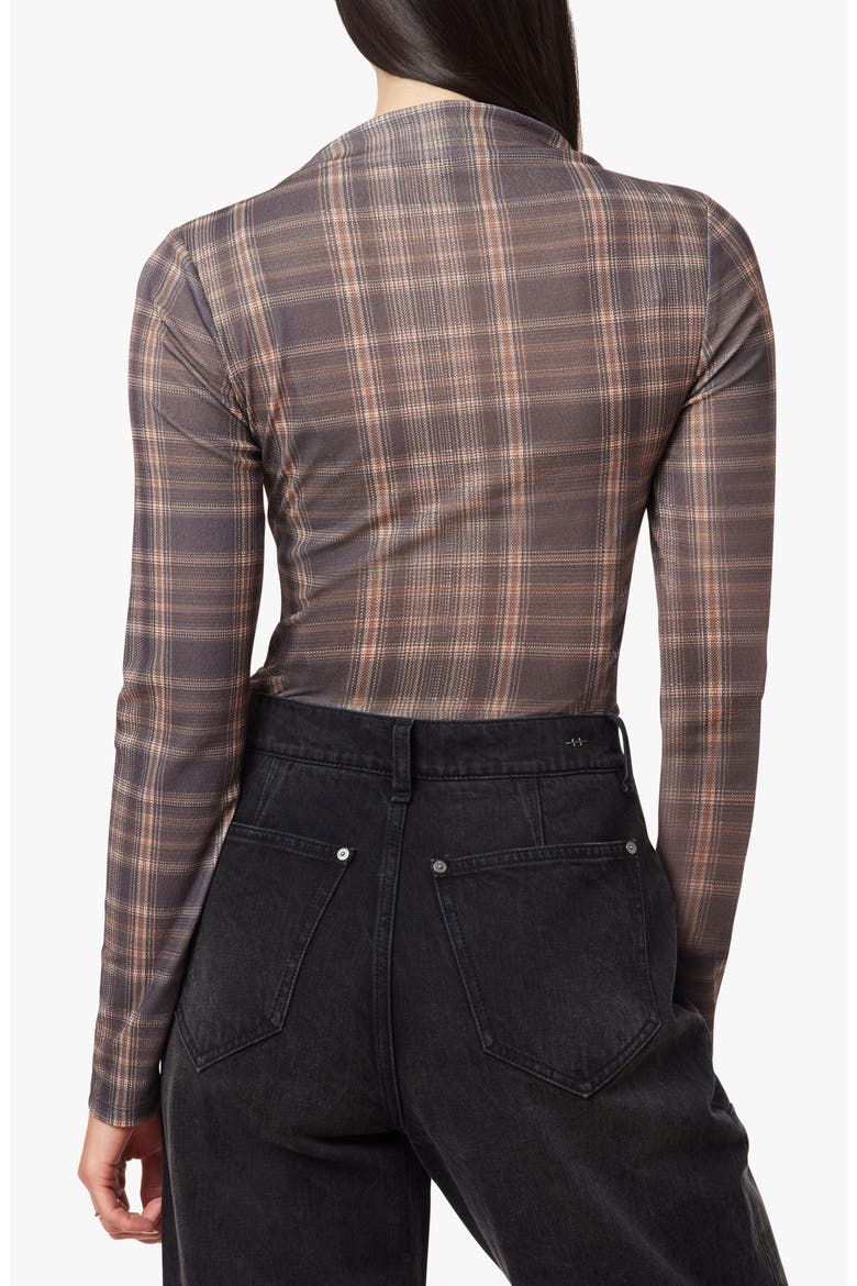 Turtleneck Cotton Blend Top, Alternate, color, OMBRE PLAID