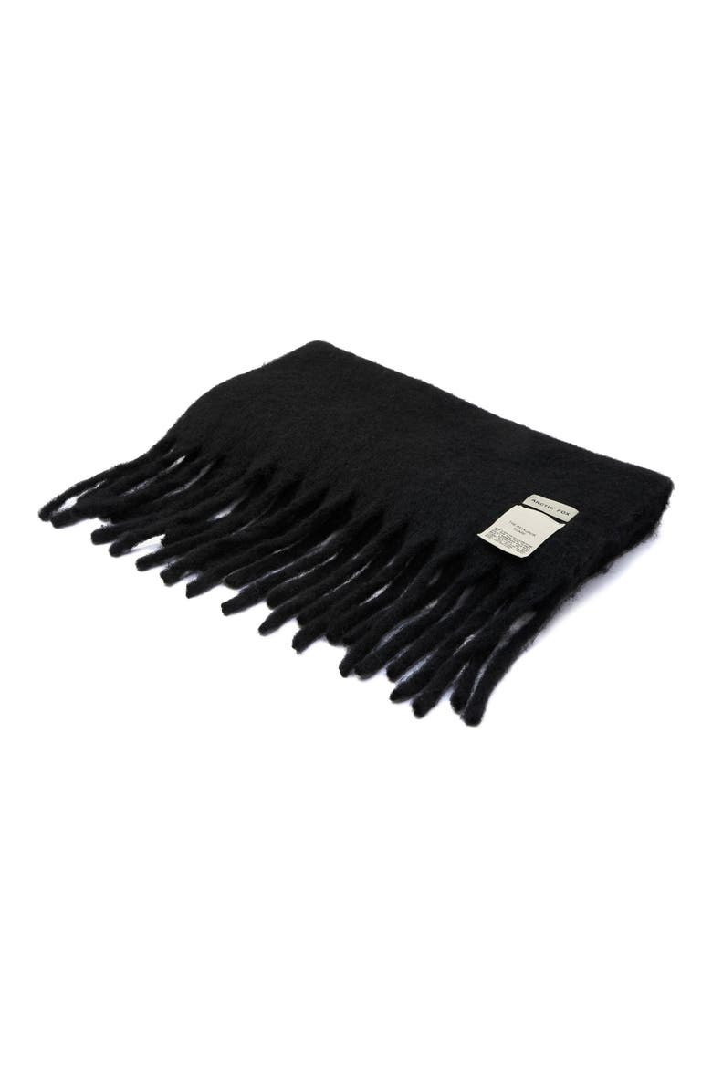 The Reykjavik Fringe Scarf, Alternate, color, BLACK