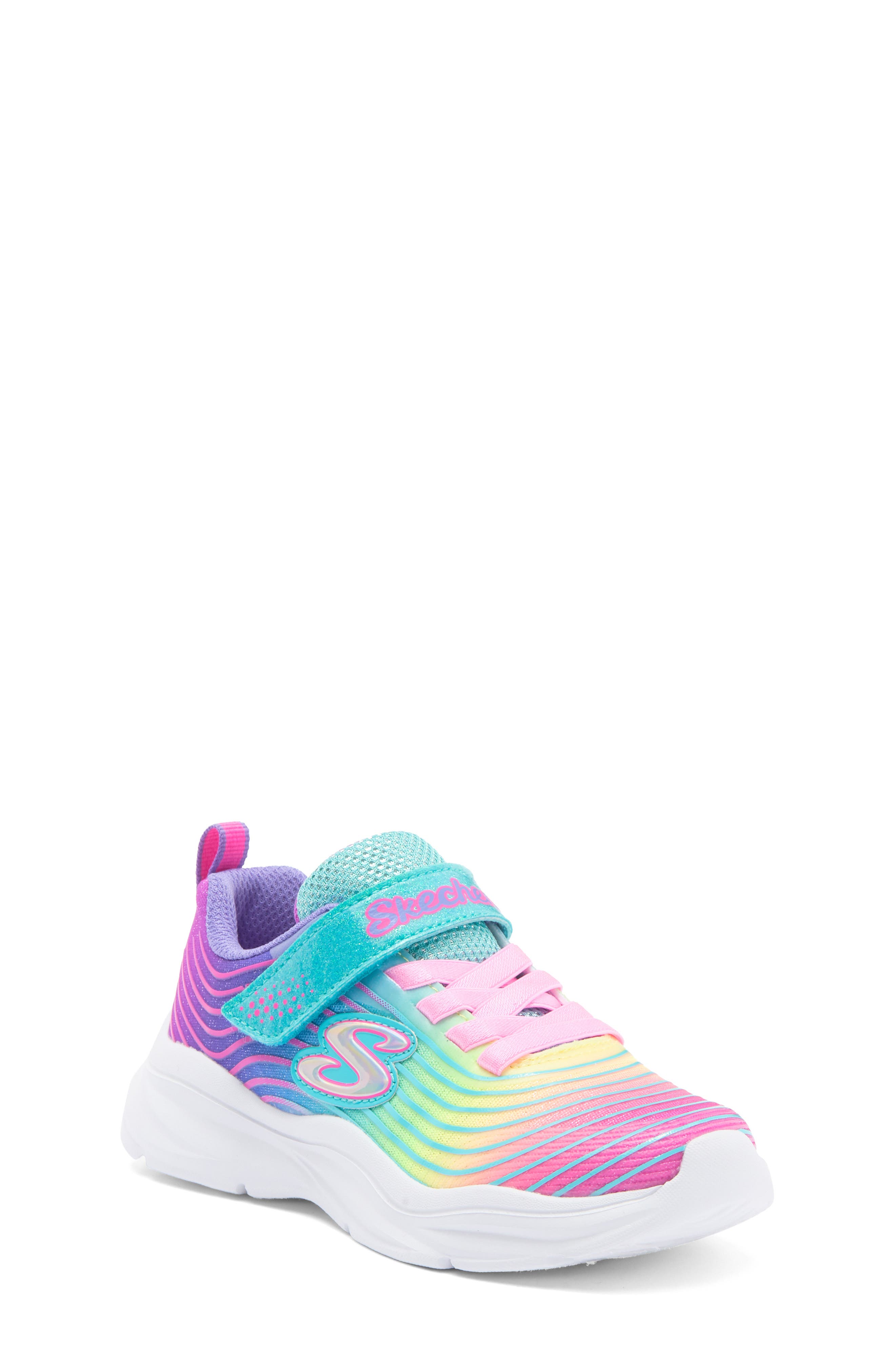 SKECHERS Kids' Power Jams Sneaker, Main, color, Turquoise/ Multi