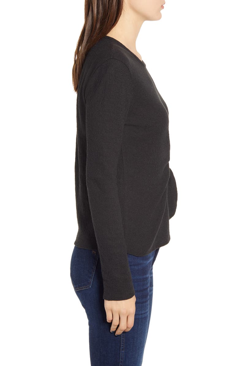 Madewell Texture & Thread Side Tie Tee, Alternate, color, 