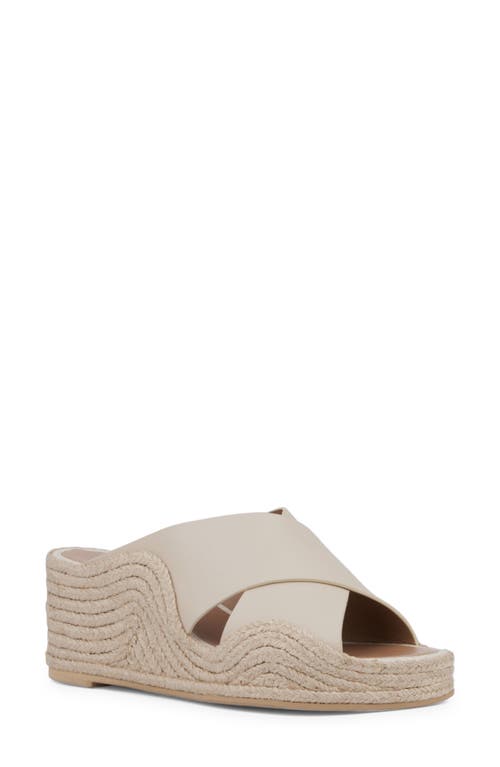 Aquatalia Marina Water Repellent Wedge Slide Sandal In Soft Beige