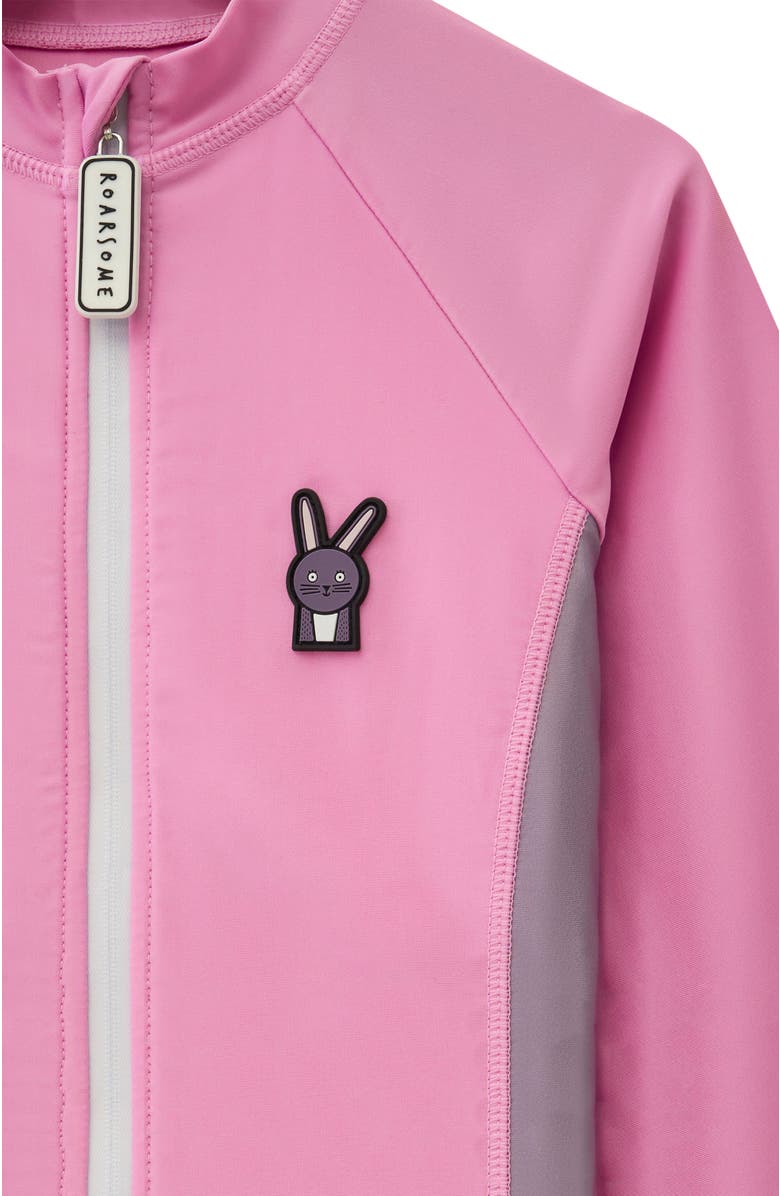 Roarsome Hop Swimsuit Little Kids & Big Kids, Alternate, color, Medium Pink