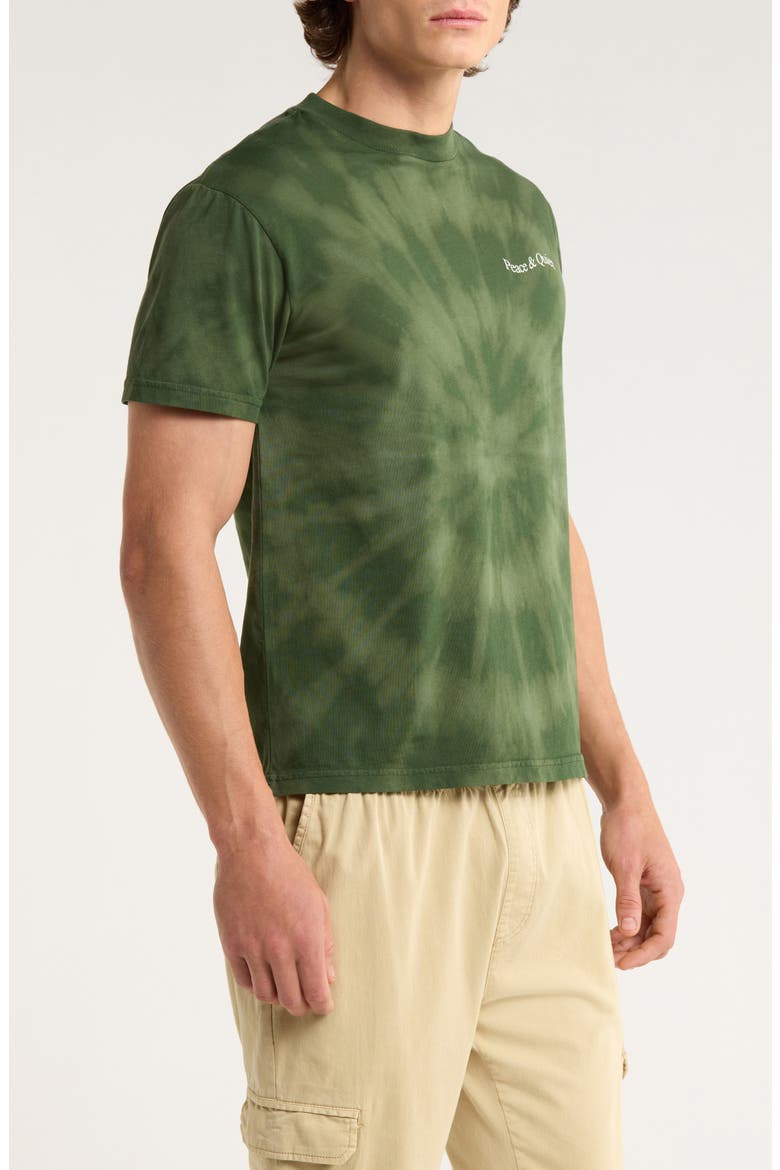 Tie Dye Wordmark Graphic T-Shirt, Alternate, color, FOREST