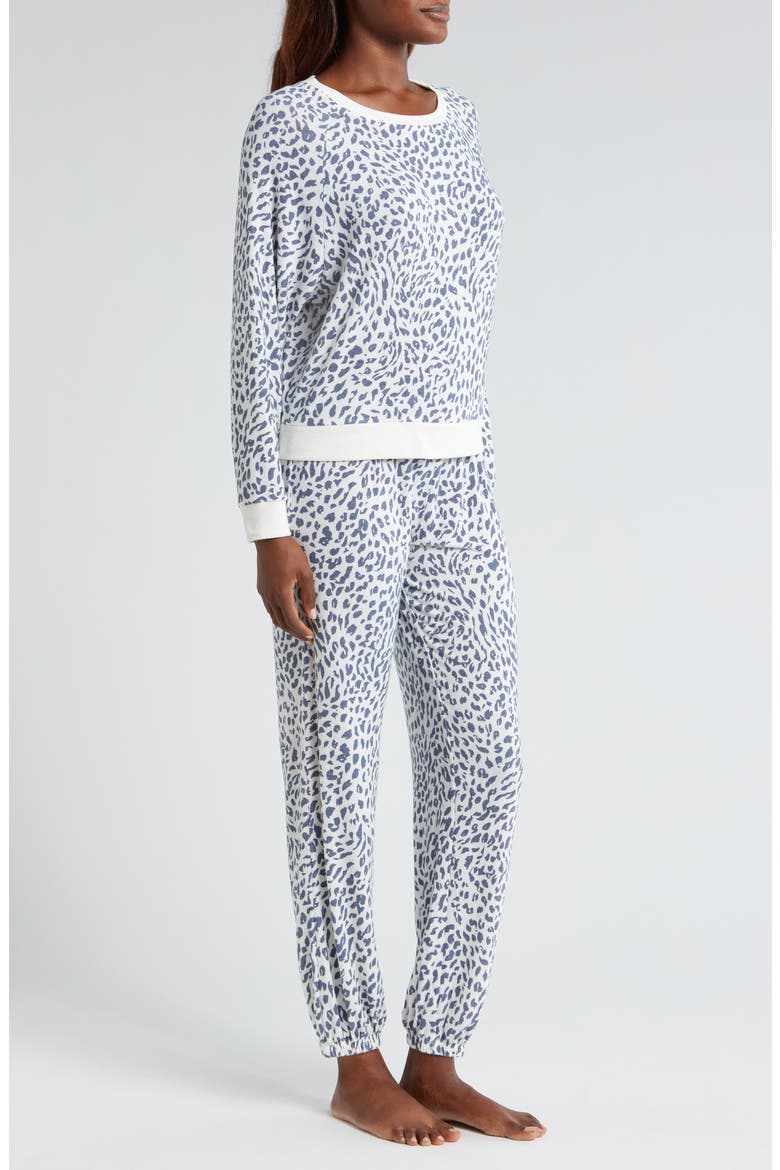 Star Seeker Brushed Jersey Pajamas, Alternate, color, SWEET CREAM ANIMAL