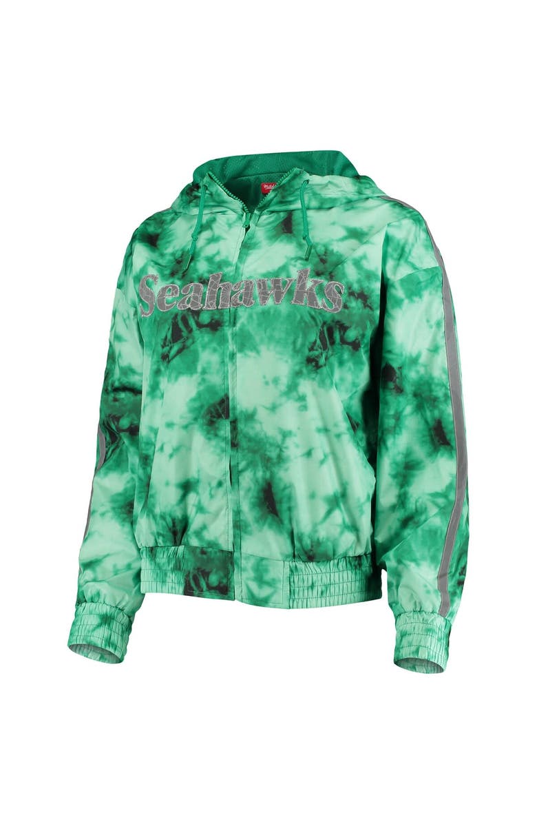 Mitchell & Ness Women's Mitchell & Ness Neon Green Seattle Seahawks Galaxy Full-Zip Windbreaker Hoodie Jacket, Alternate, color, Neon Green