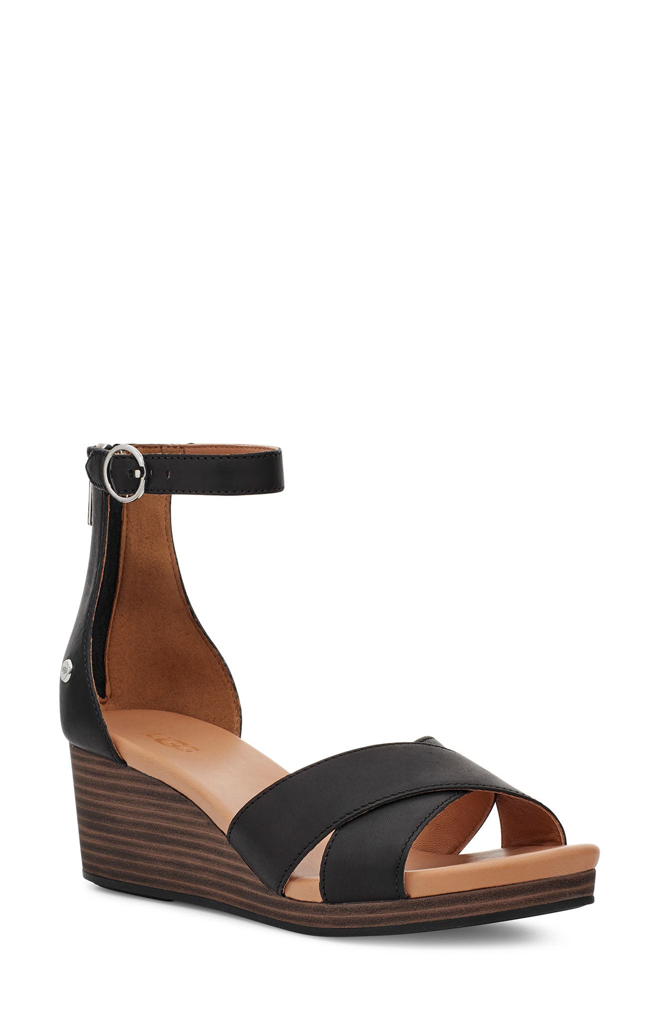 UGG<sup>®</sup> Eugenia Wedge Sandal, Main, color, 