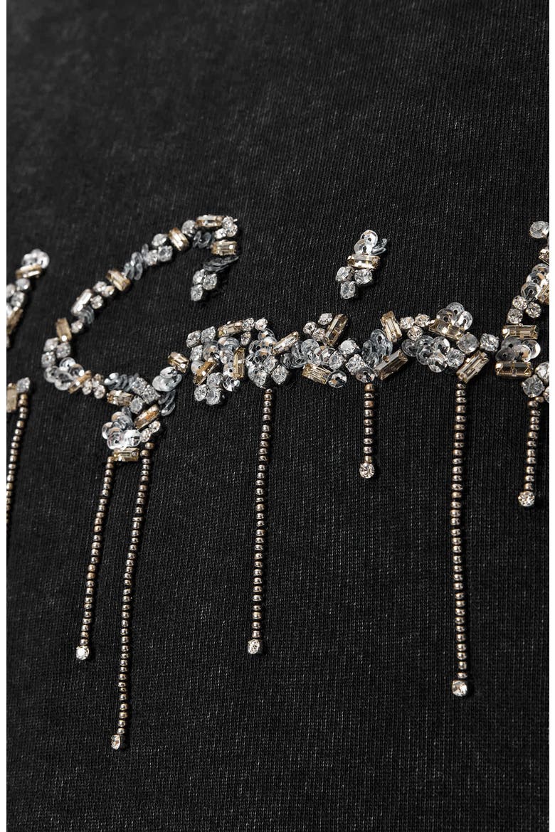 Chains Pippa Embellished Sweatshirt, Alternate, color, WASHED BLACK