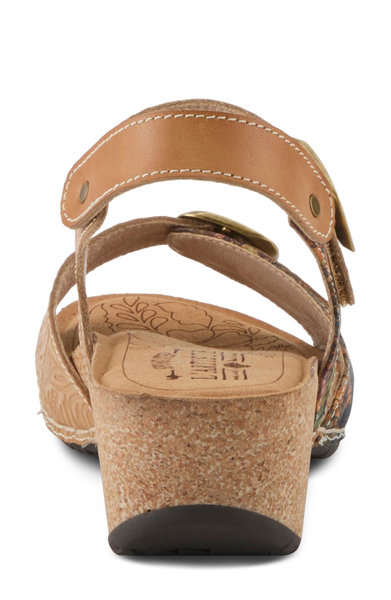 Osuna Ankle Strap Platform Sandal, Alternate, color, TAN MULTI