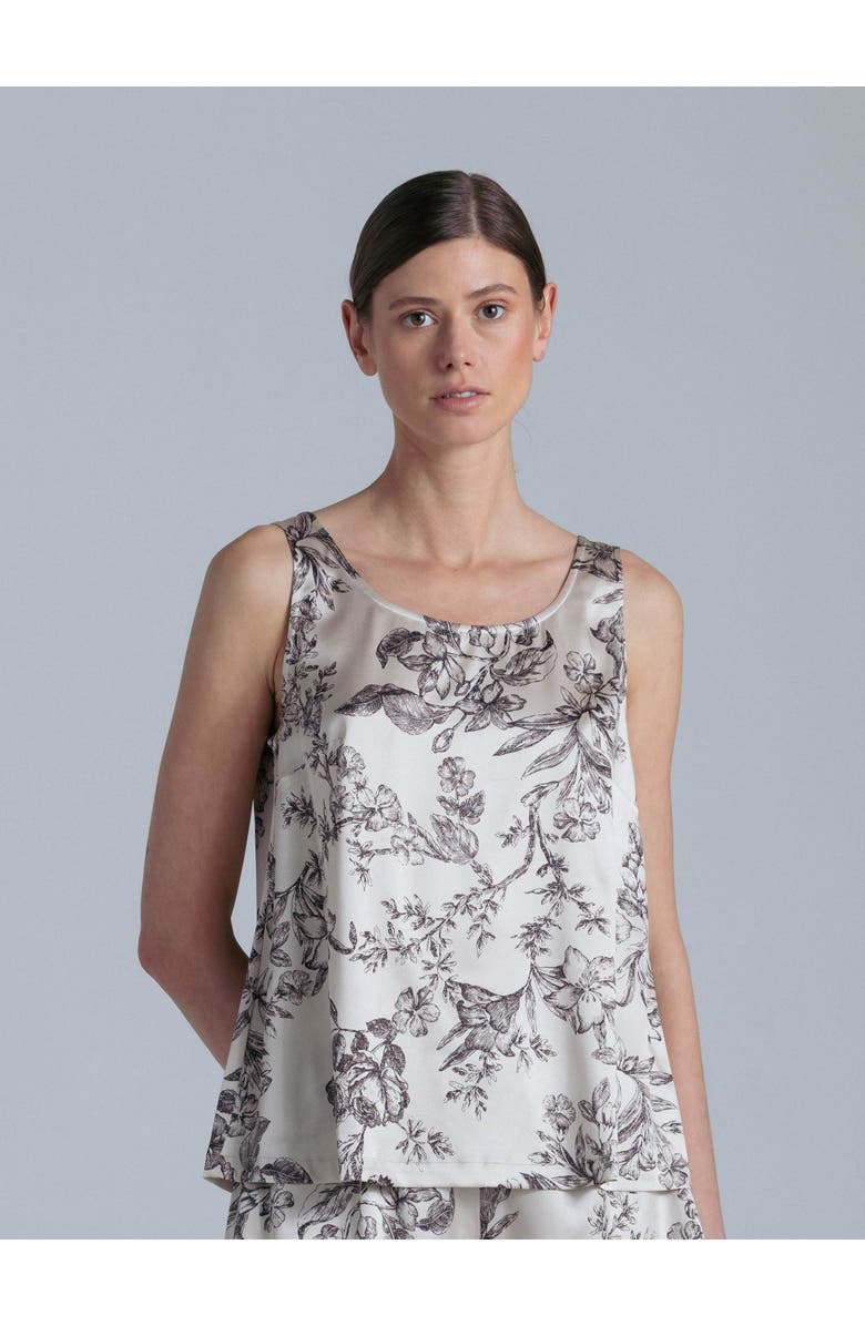 Alas Silk Tank Top, Main, color, Floral Print