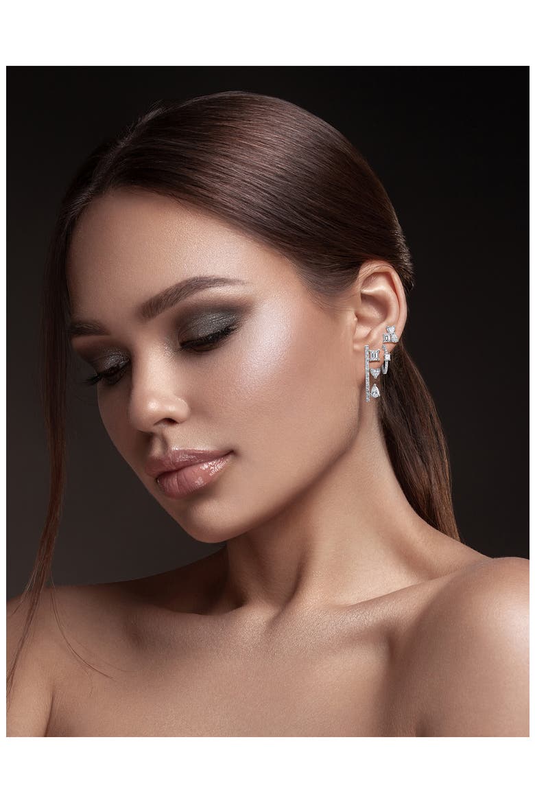 Diamond Bar Drop Earrings, Alternate, color, 18K WG