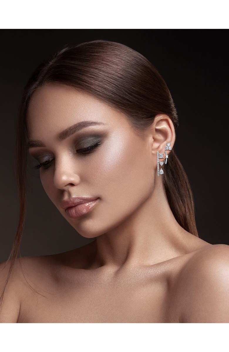 Mindi Mond Diamond Bar Drop Earrings, Alternate, color, 18K Wg